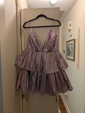 Collective The Label Lavender Metallic Shimmery Dress US 10